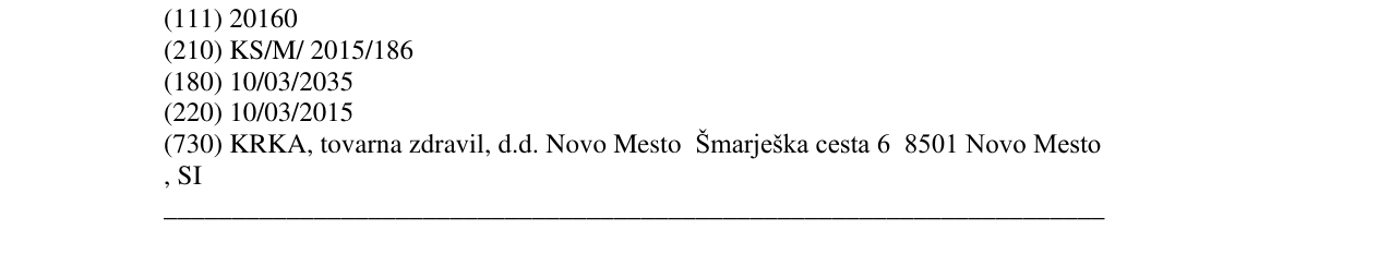 Zëri i markës DULSEVIA në buletin