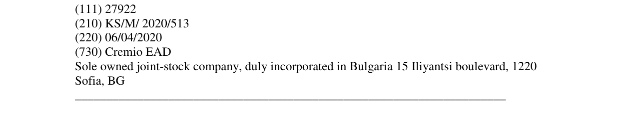 Zëri i markës cremio në buletin