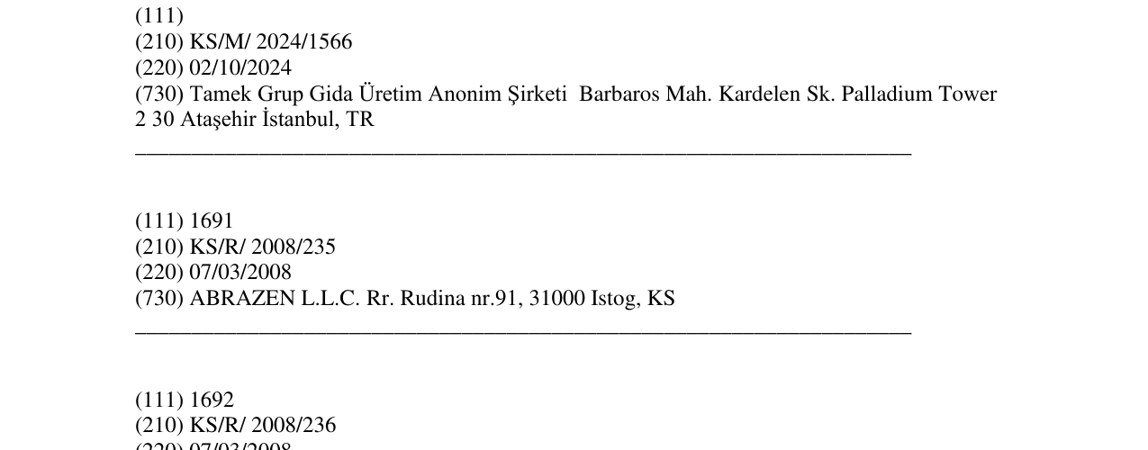 Zëri i markës TAMEK në buletin