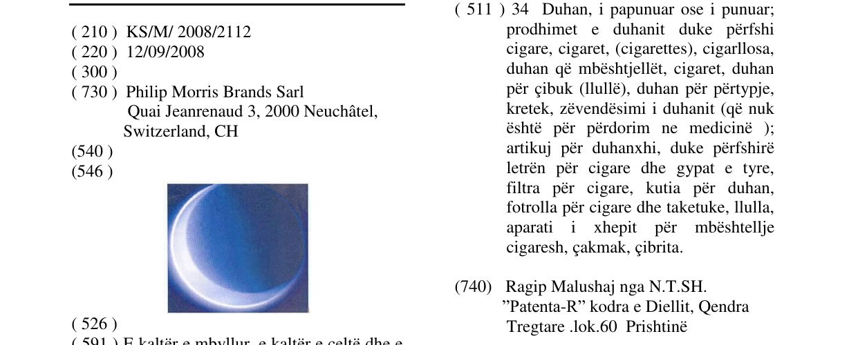 Zëri i markës Markë figurative në buletin