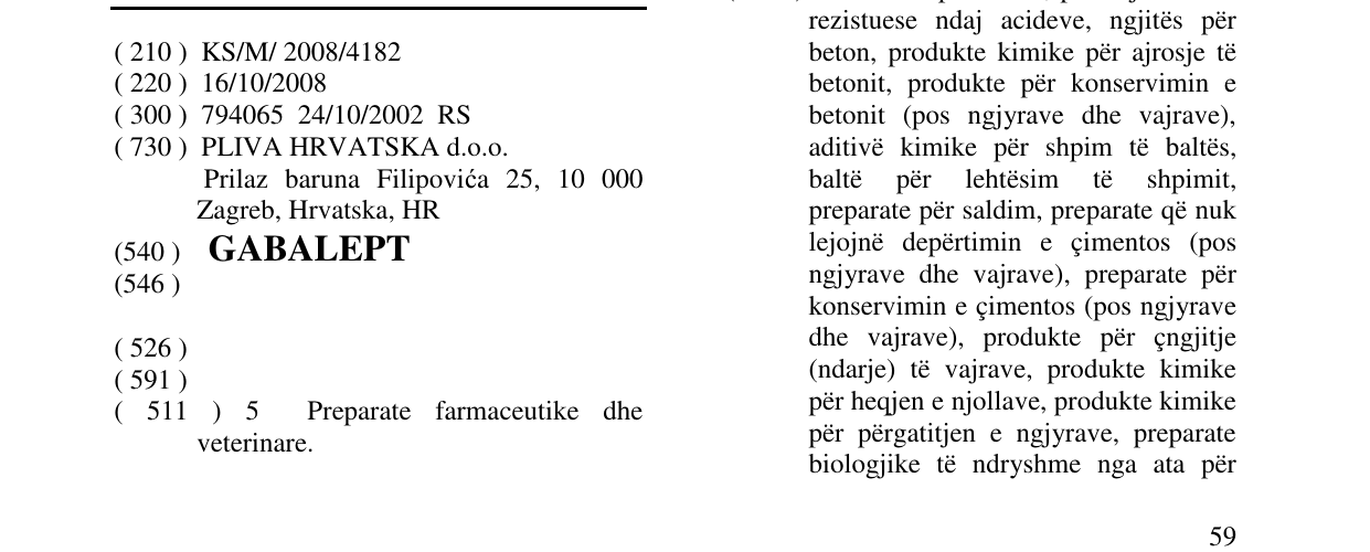 Zëri i markës GABALEPT në buletin