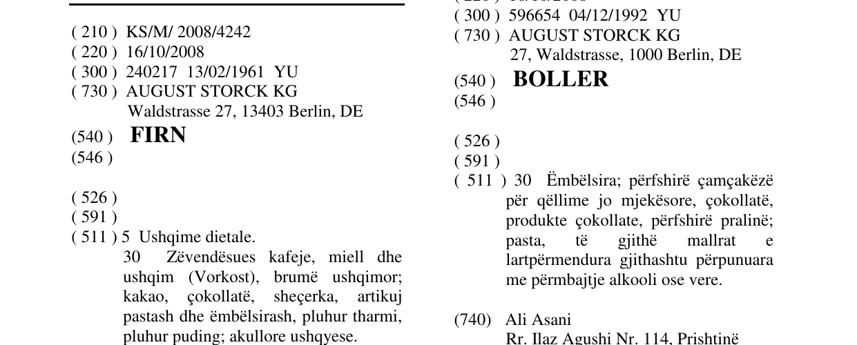Zëri i markës FIRN në buletin