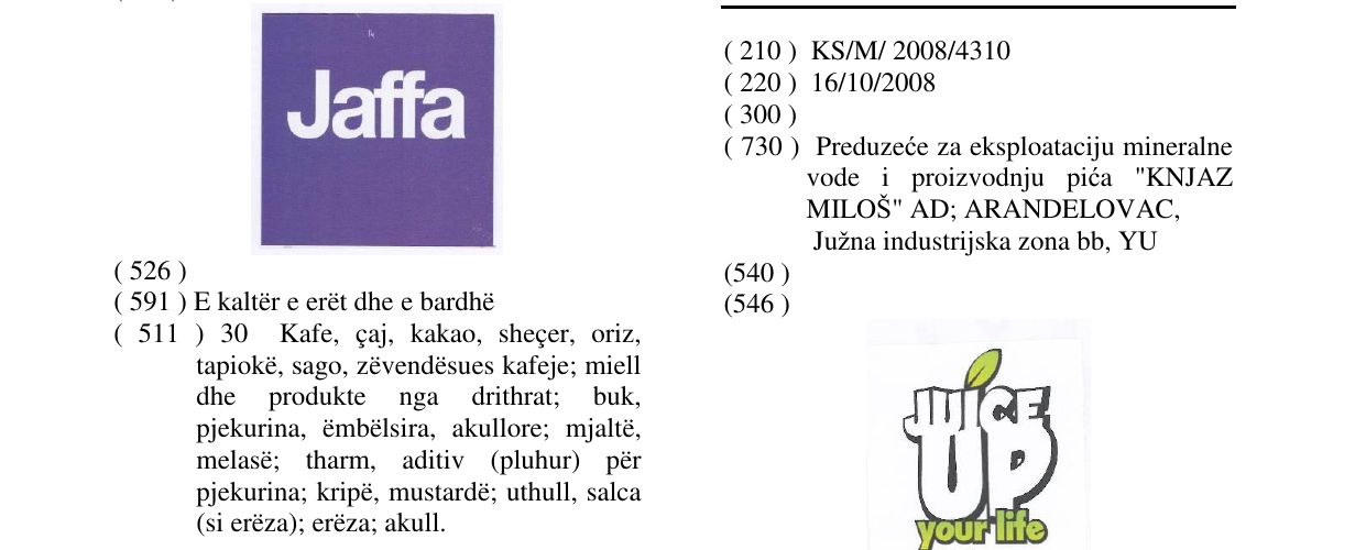 Zëri i markës JUICE UP your life në buletin