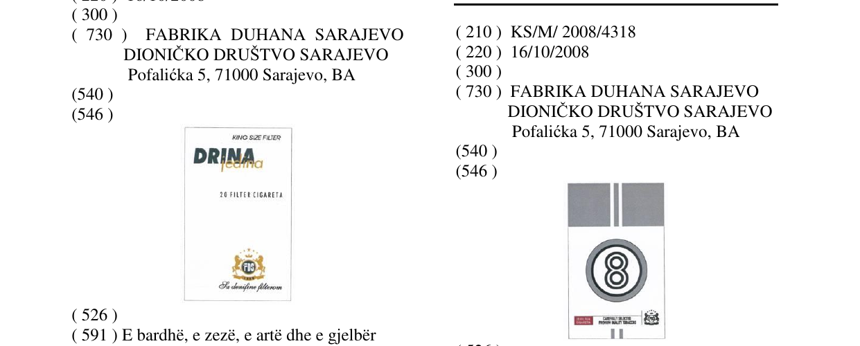 Zëri i markës 8 në buletin