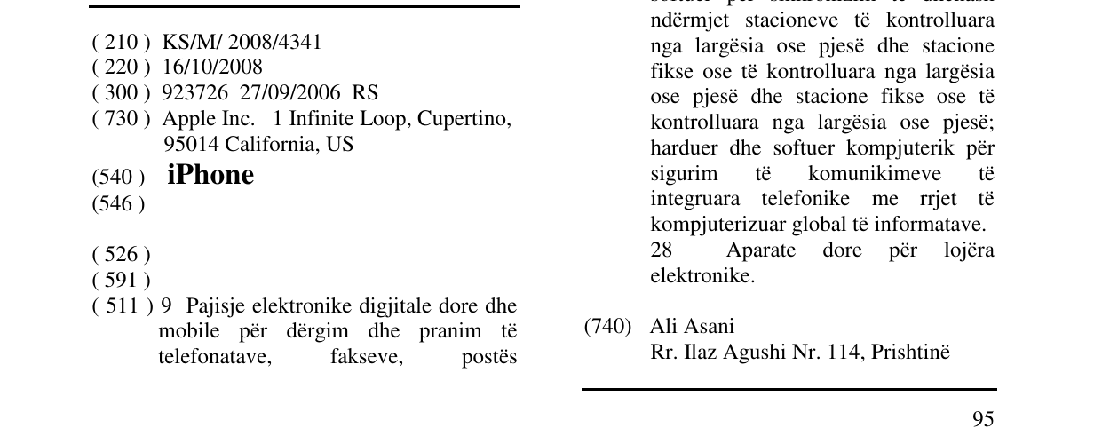 Zëri i markës iPhone në buletin