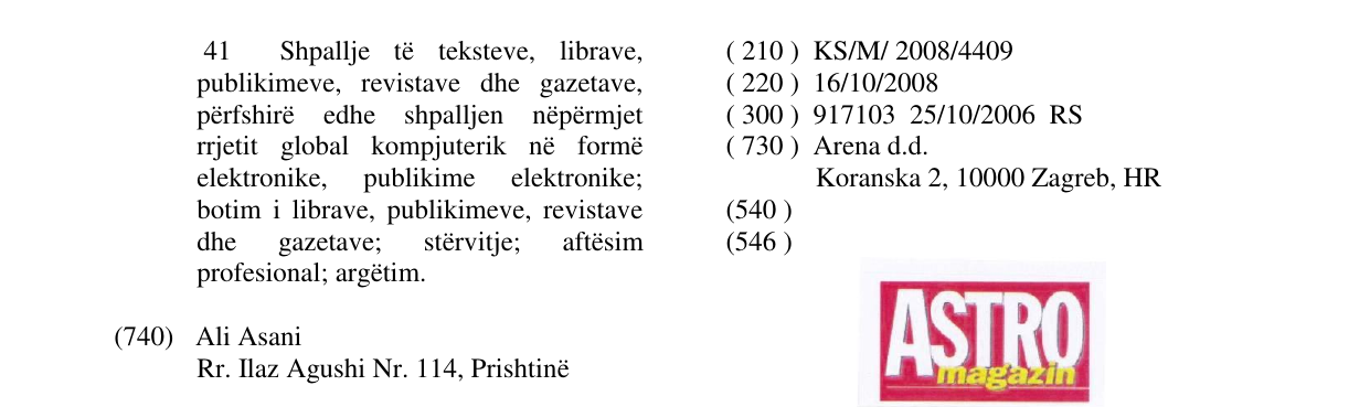 Zëri i markës ASTRO magazin në buletin