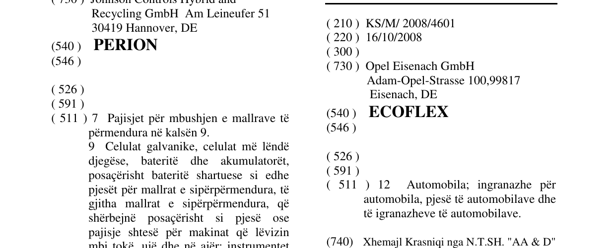 Zëri i markës ECOFLEX në buletin