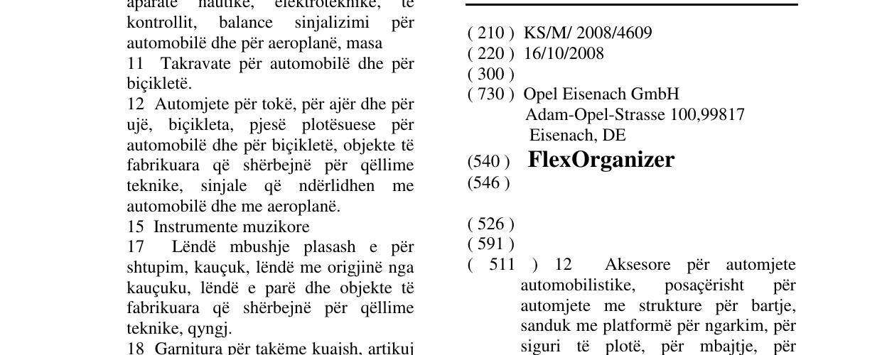 Zëri i markës FlexOrganizer në buletin