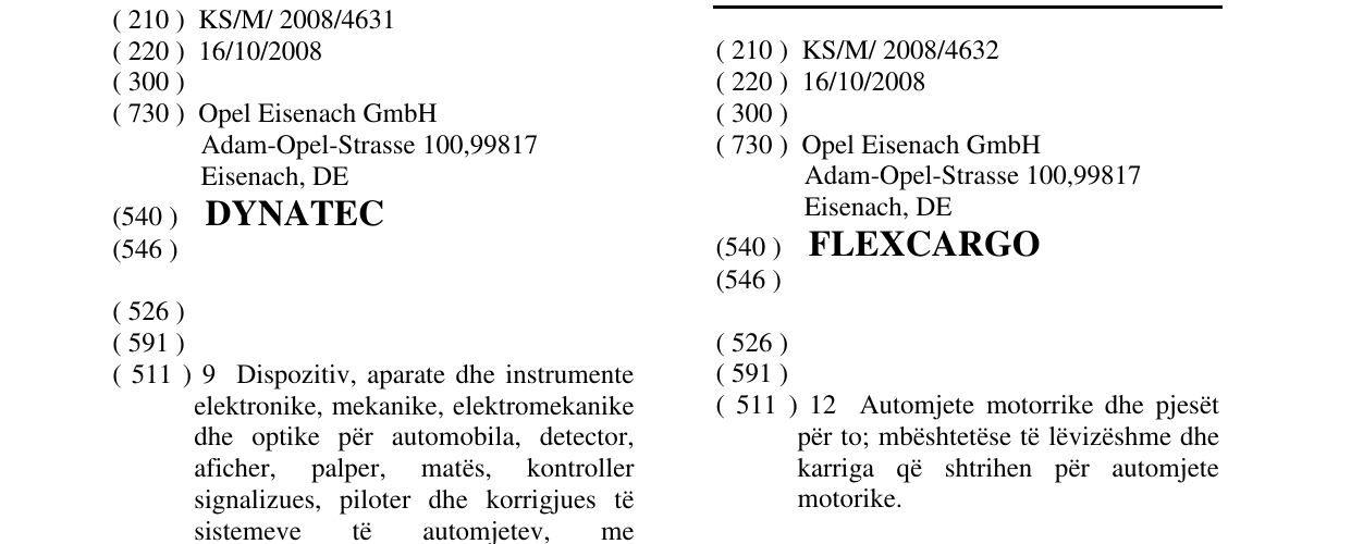 Zëri i markës FLEXCARGO në buletin