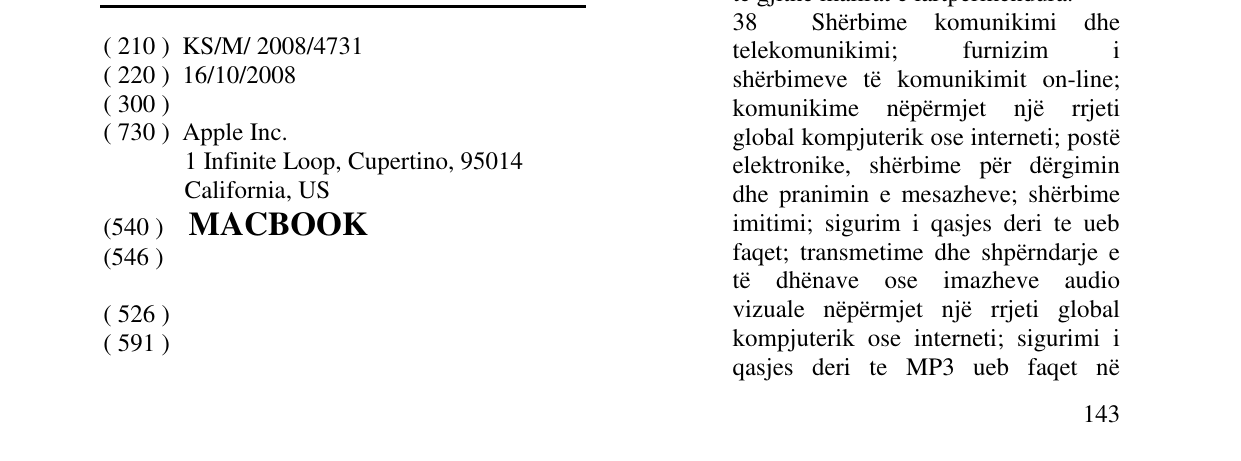 Zëri i markës MACBOOK në buletin