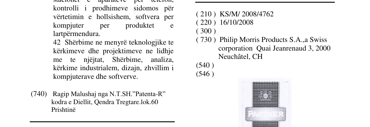 Zëri i markës PARTNER në buletin