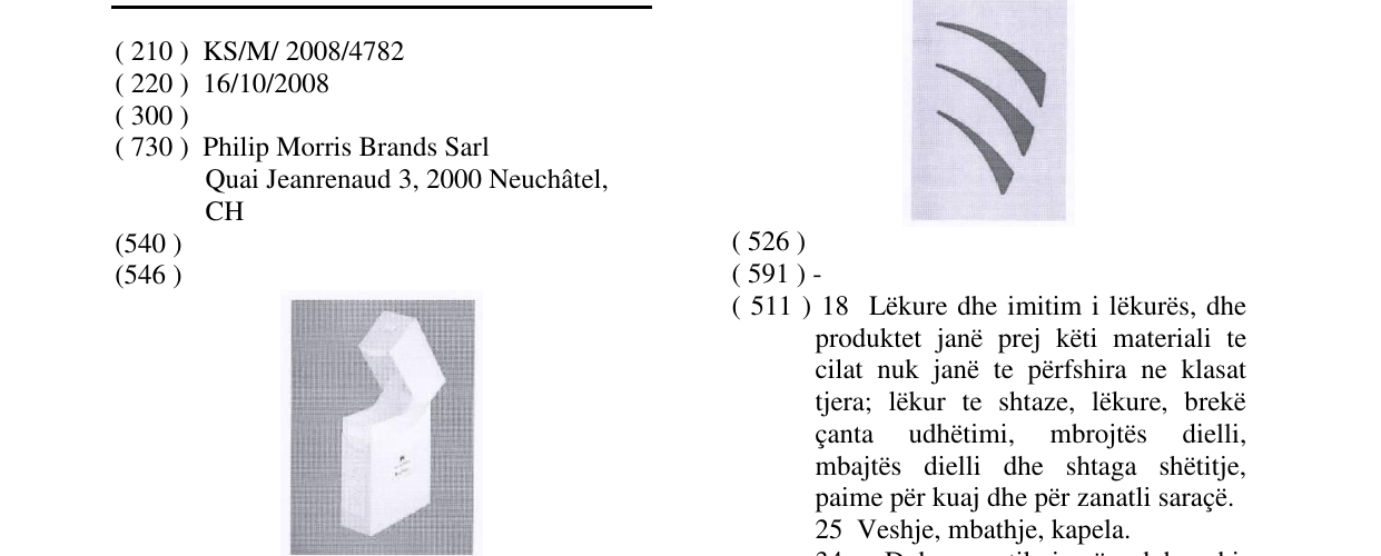 Zëri i markës Markë figurative në buletin