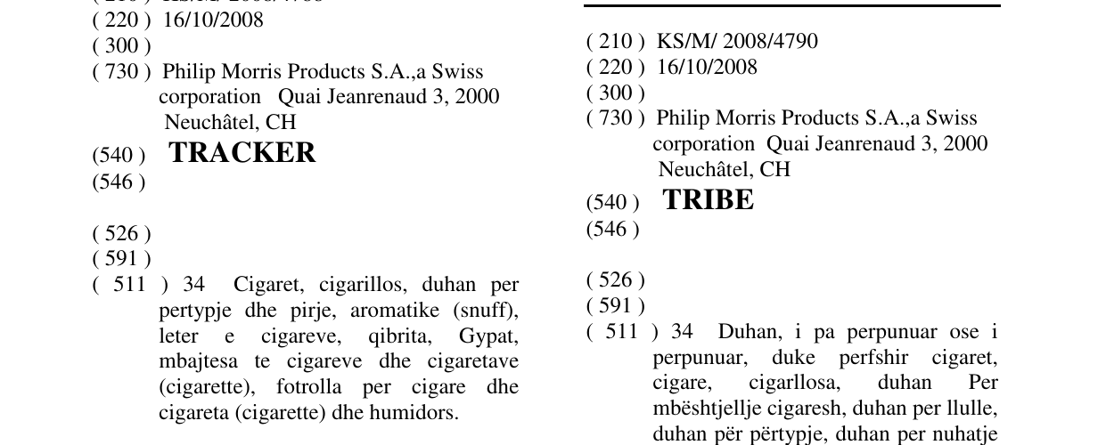 Zëri i markës TRIBE në buletin