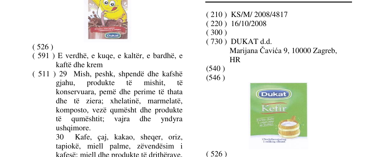 Zëri i markës Markë figurative në buletin
