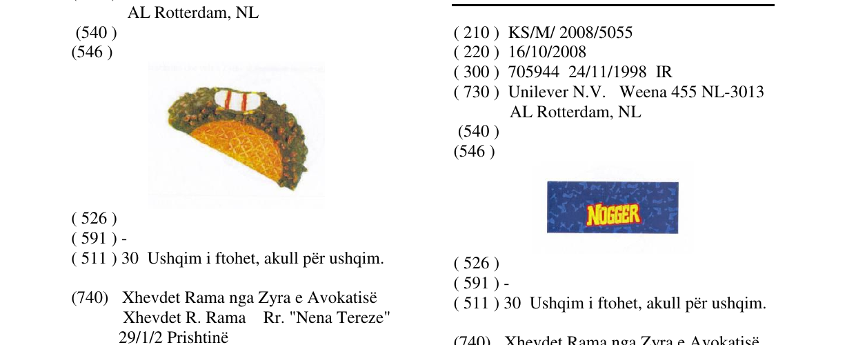 Zëri i markës NOGGER në buletin
