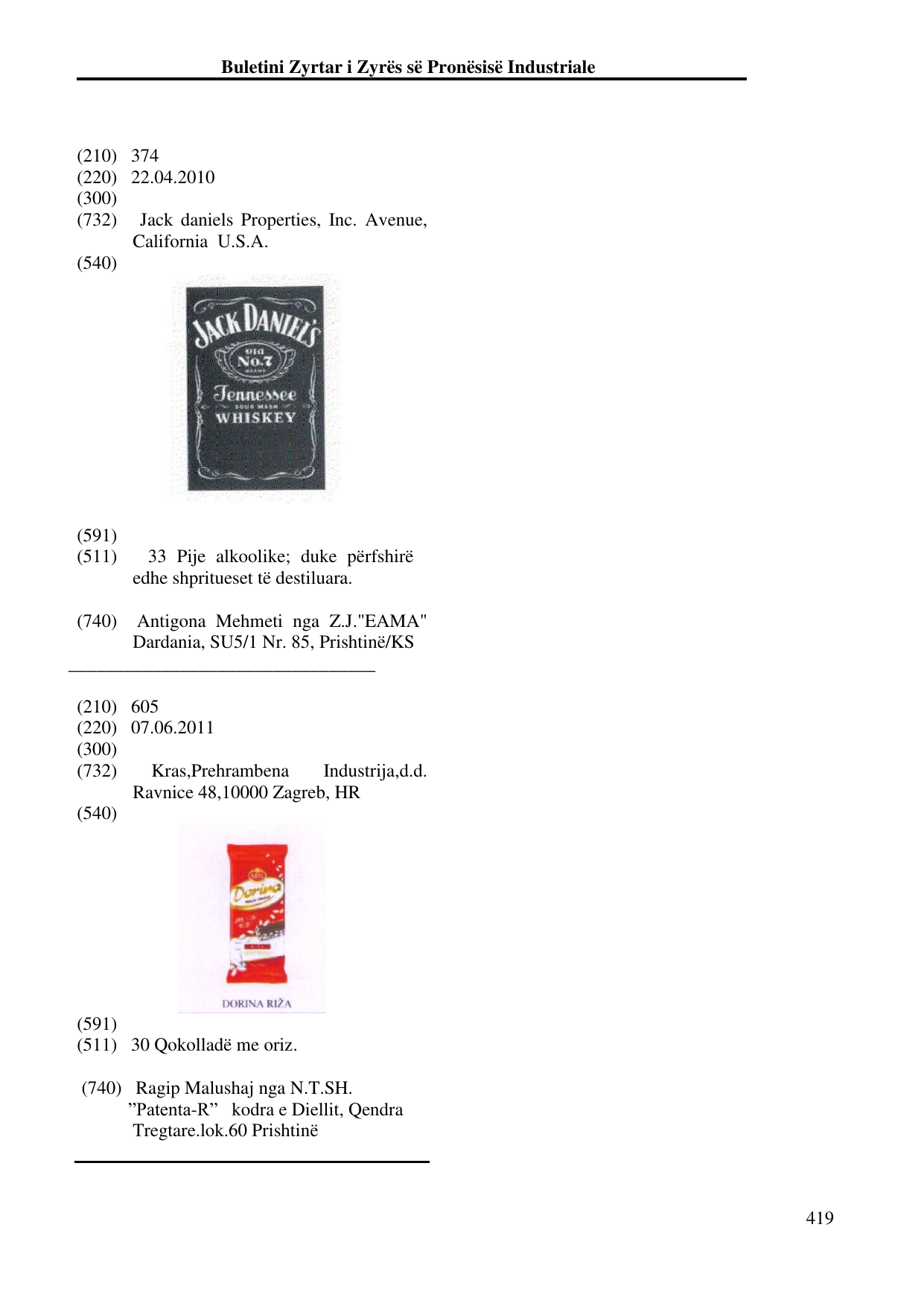 Page 419 of the bulletin