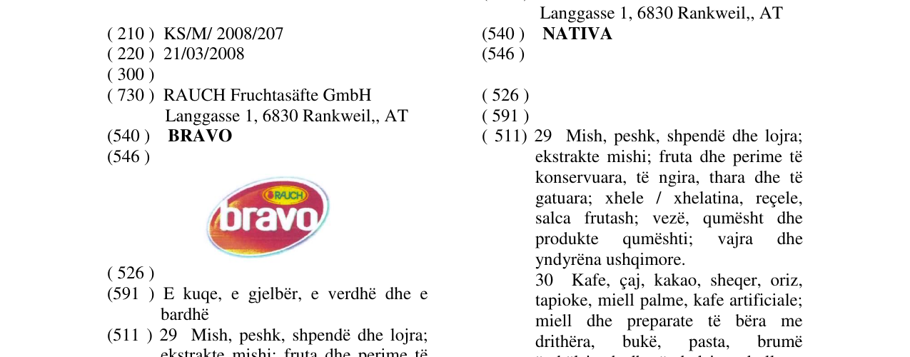 Zëri i markës BRAVO në buletin