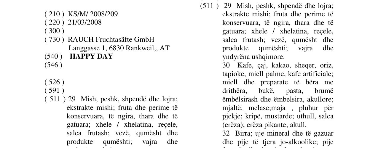 Zëri i markës HAPPY DAY në buletin