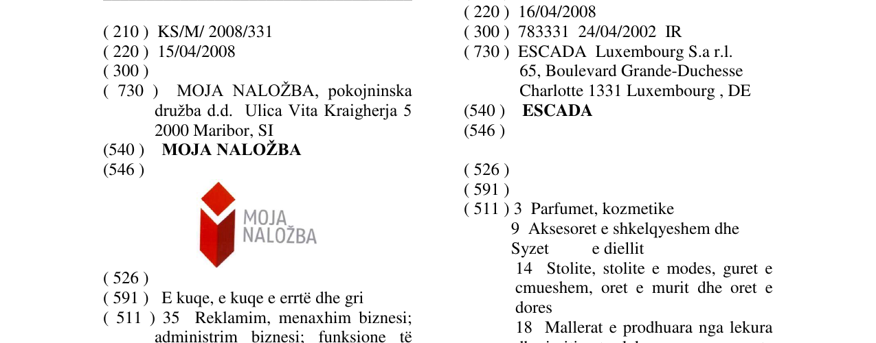 Zëri i markës MOJA NALOŽBA në buletin
