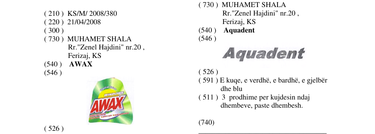 Zëri i markës AWAX në buletin
