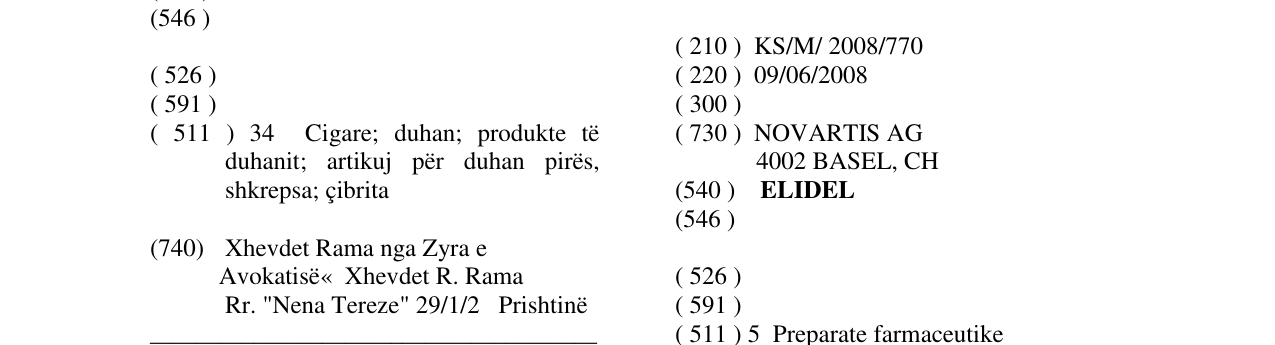 Zëri i markës ELIDEL në buletin