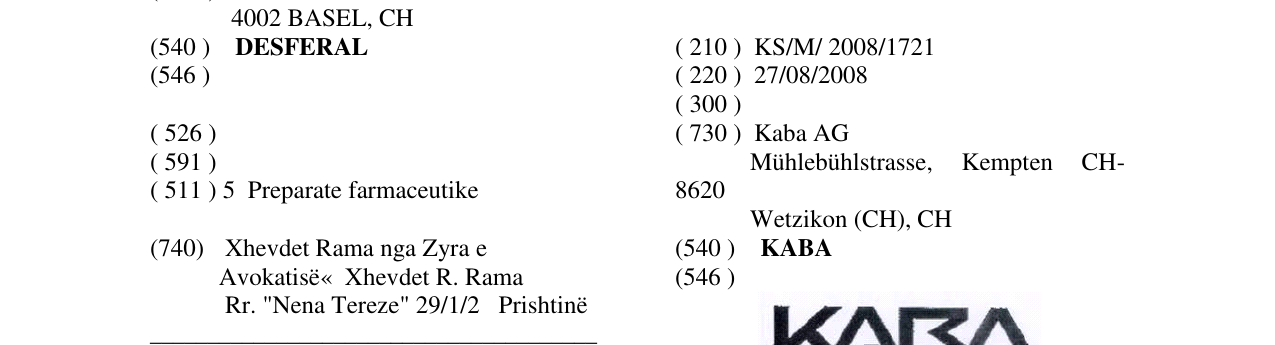 Zëri i markës KABA në buletin