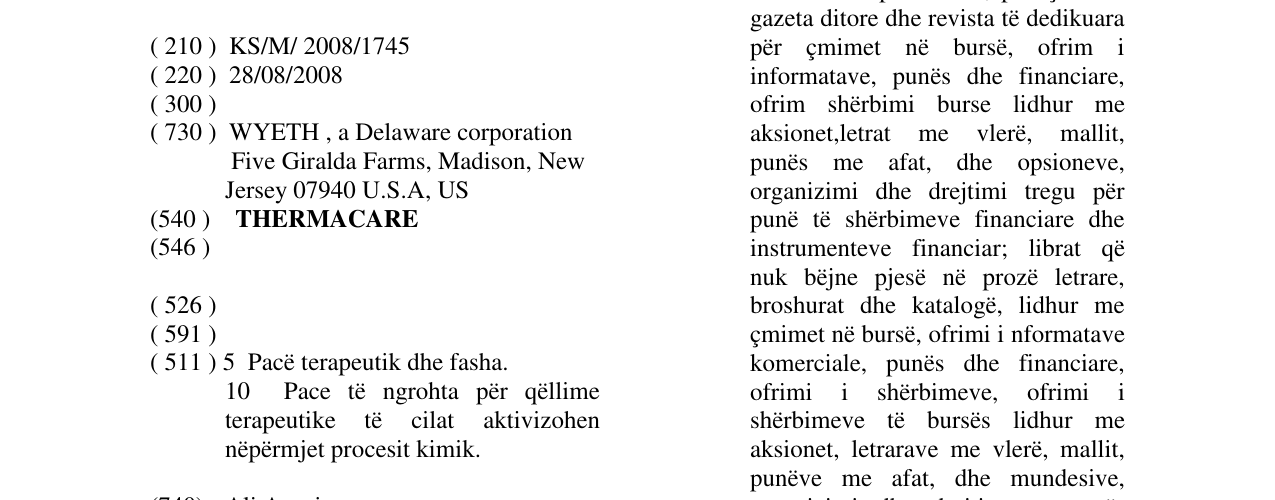Zëri i markës THERMACARE në buletin
