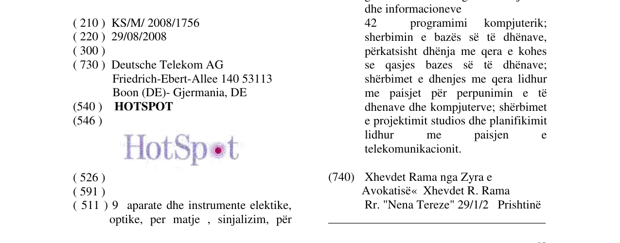 Zëri i markës HOTSPOT në buletin