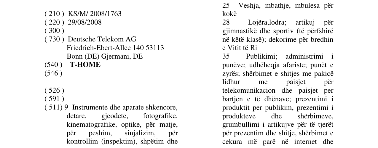 Zëri i markës T-HOME në buletin