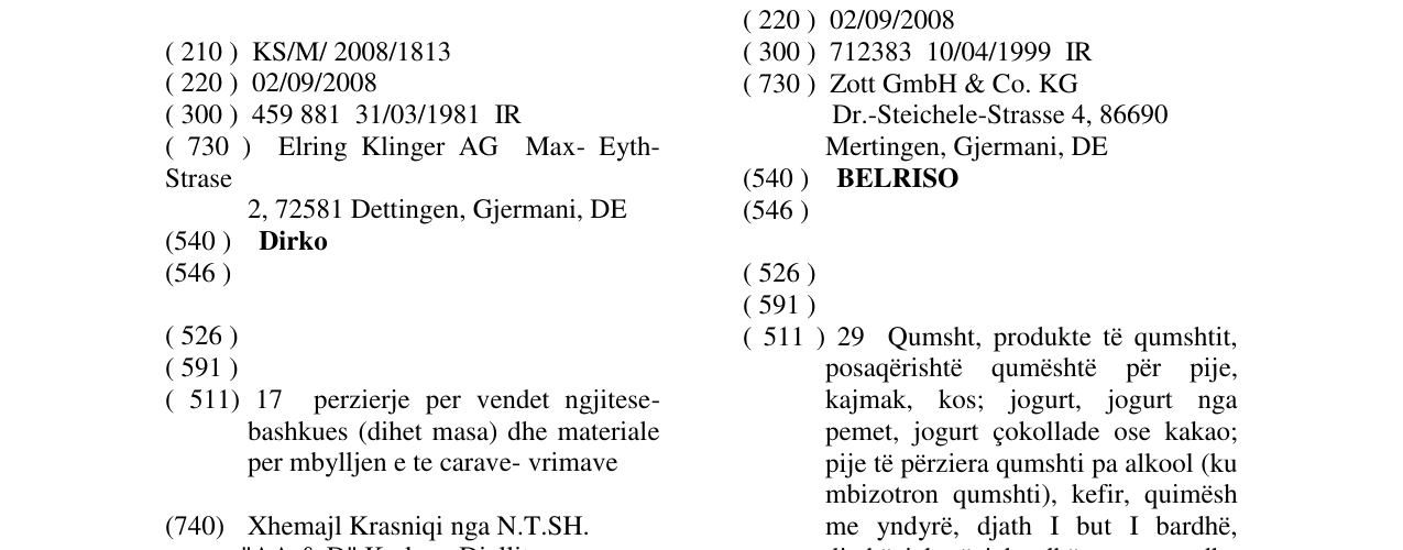 Zëri i markës Dirko në buletin