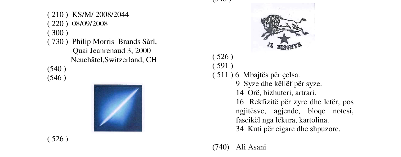 Zëri i markës Markë figurative në buletin