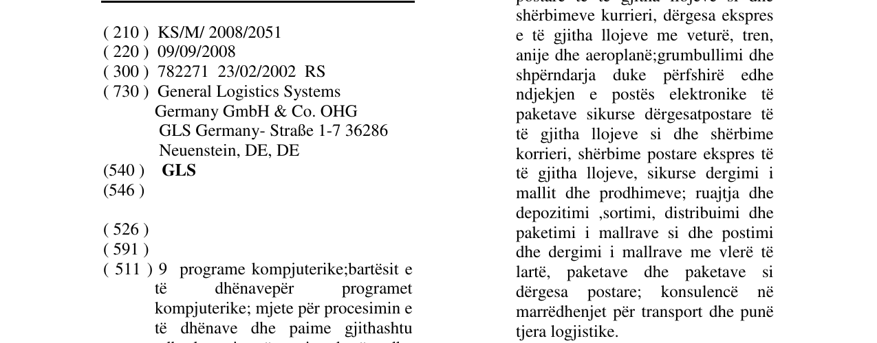 Zëri i markës GLS në buletin
