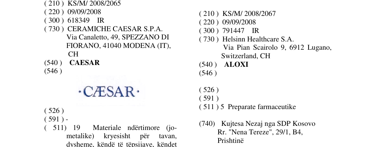 Zëri i markës ALOXI në buletin