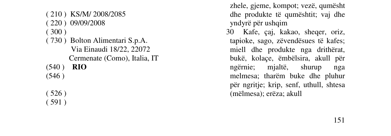 Zëri i markës RIO në buletin