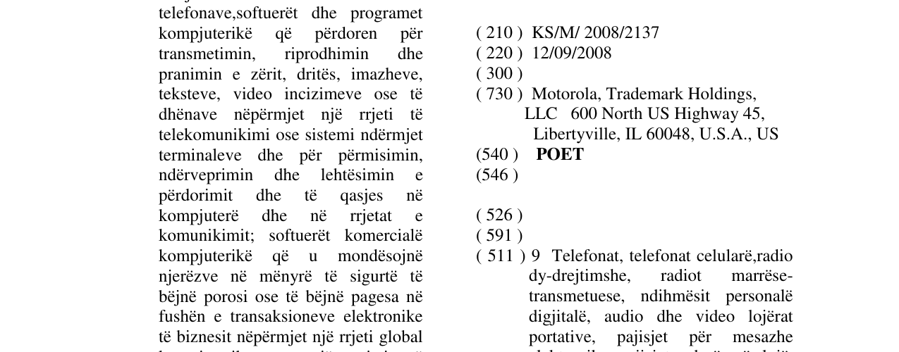 Zëri i markës POET në buletin