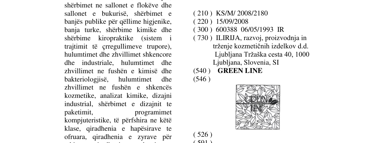 Zëri i markës GREEN LINE në buletin