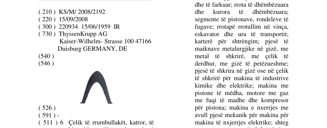 Zëri i markës Markë figurative në buletin