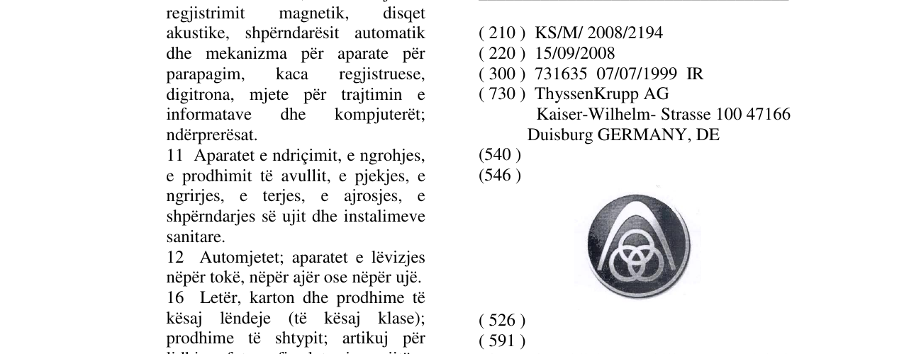 Zëri i markës Markë figurative në buletin