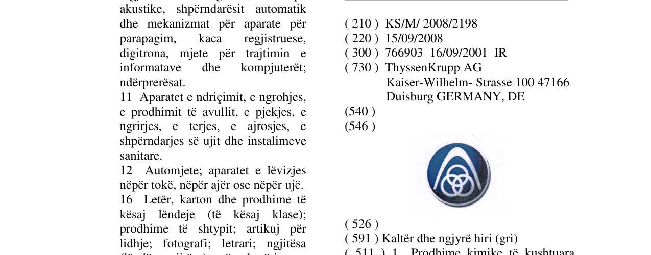 Zëri i markës Markë figurative në buletin