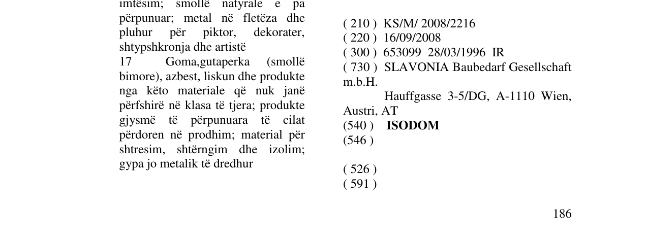 Zëri i markës ISODOM në buletin