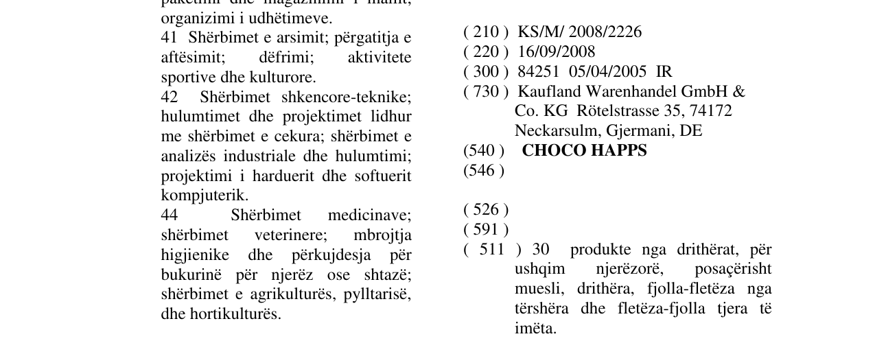 Zëri i markës CHOCO HAPPS në buletin