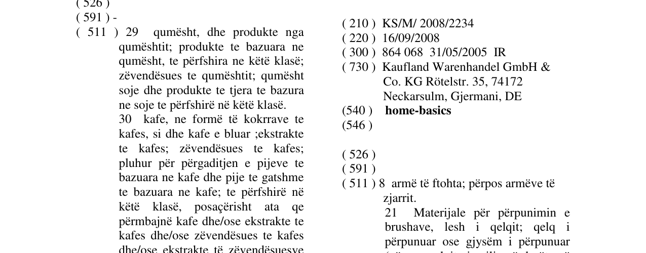 Zëri i markës home-basics në buletin