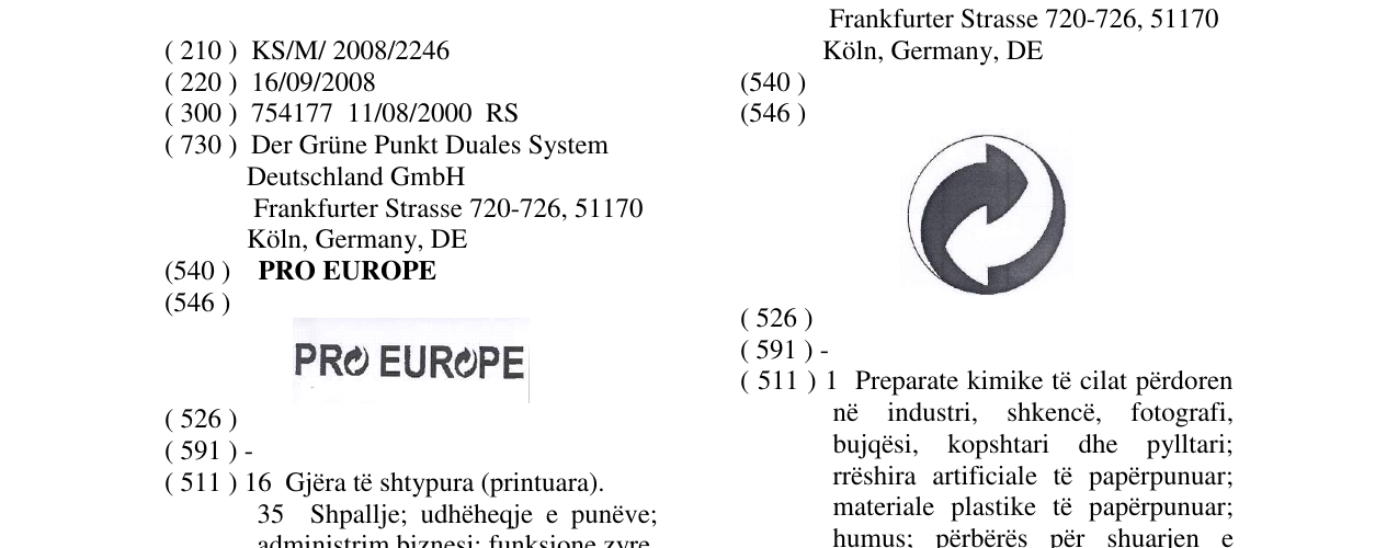 Zëri i markës PRO EUROPE në buletin