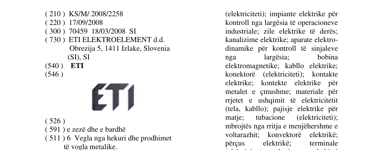 Zëri i markës ETI në buletin