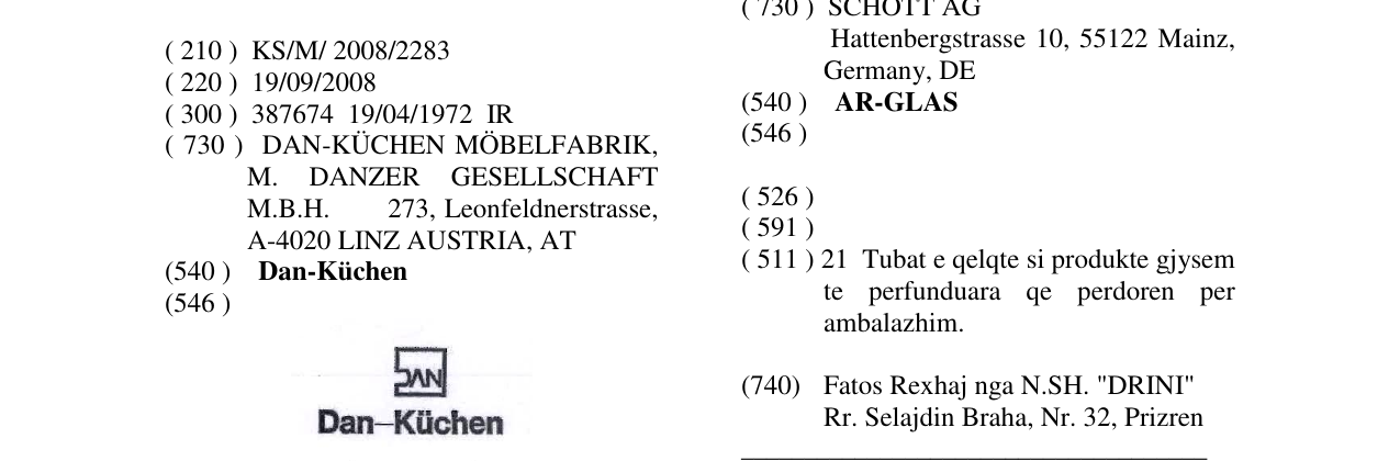 Zëri i markës Dan-Küchen në buletin