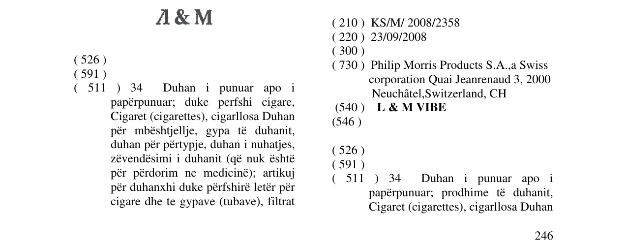 Zëri i markës L & M VIBE në buletin