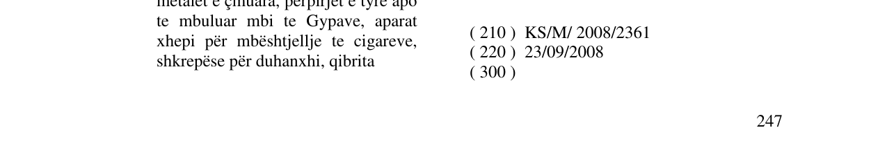 Zëri i markës L & M në buletin