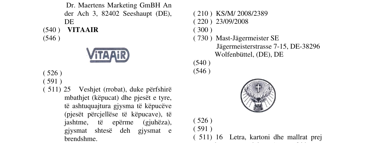 Zëri i markës Markë figurative në buletin