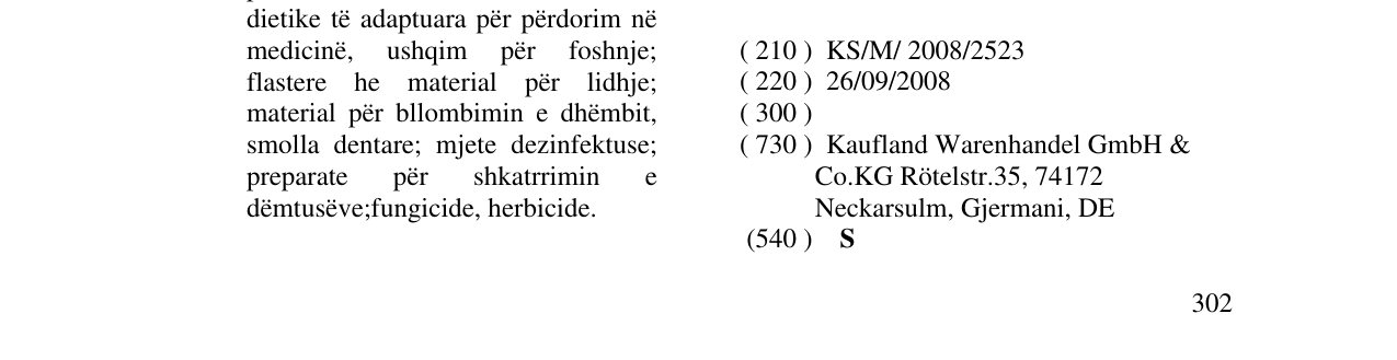 Zëri i markës S në buletin