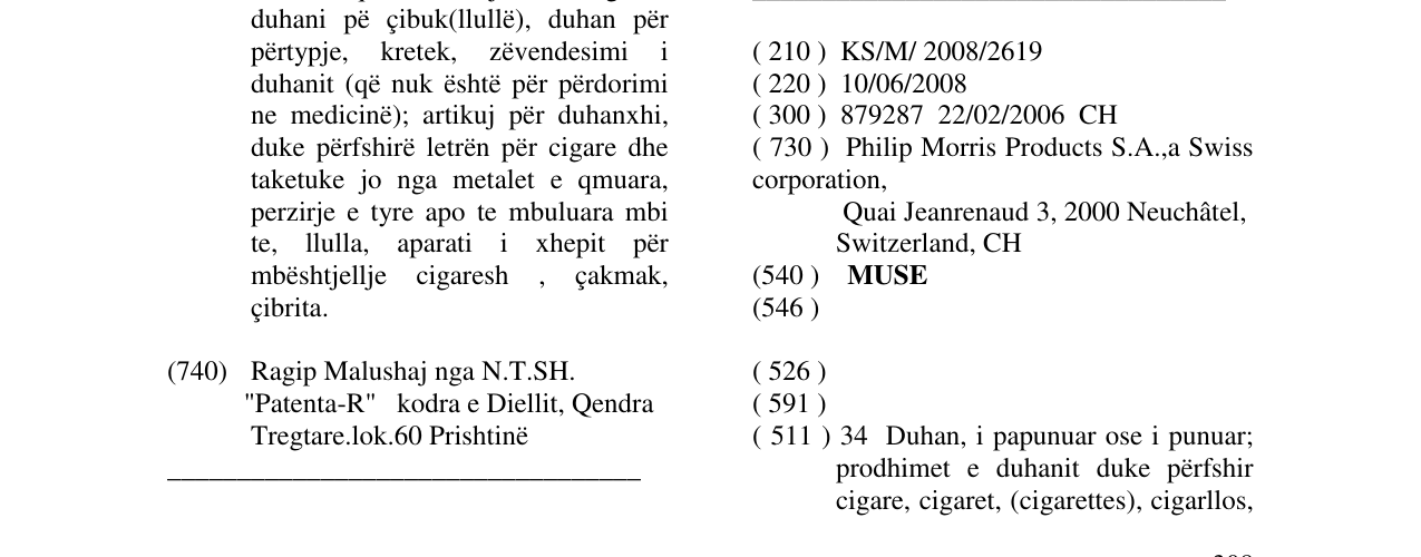 Zëri i markës MUSE në buletin